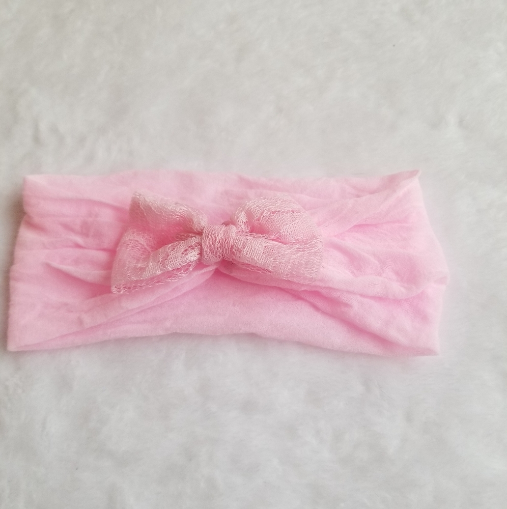 Pink Baby Headband with Bow